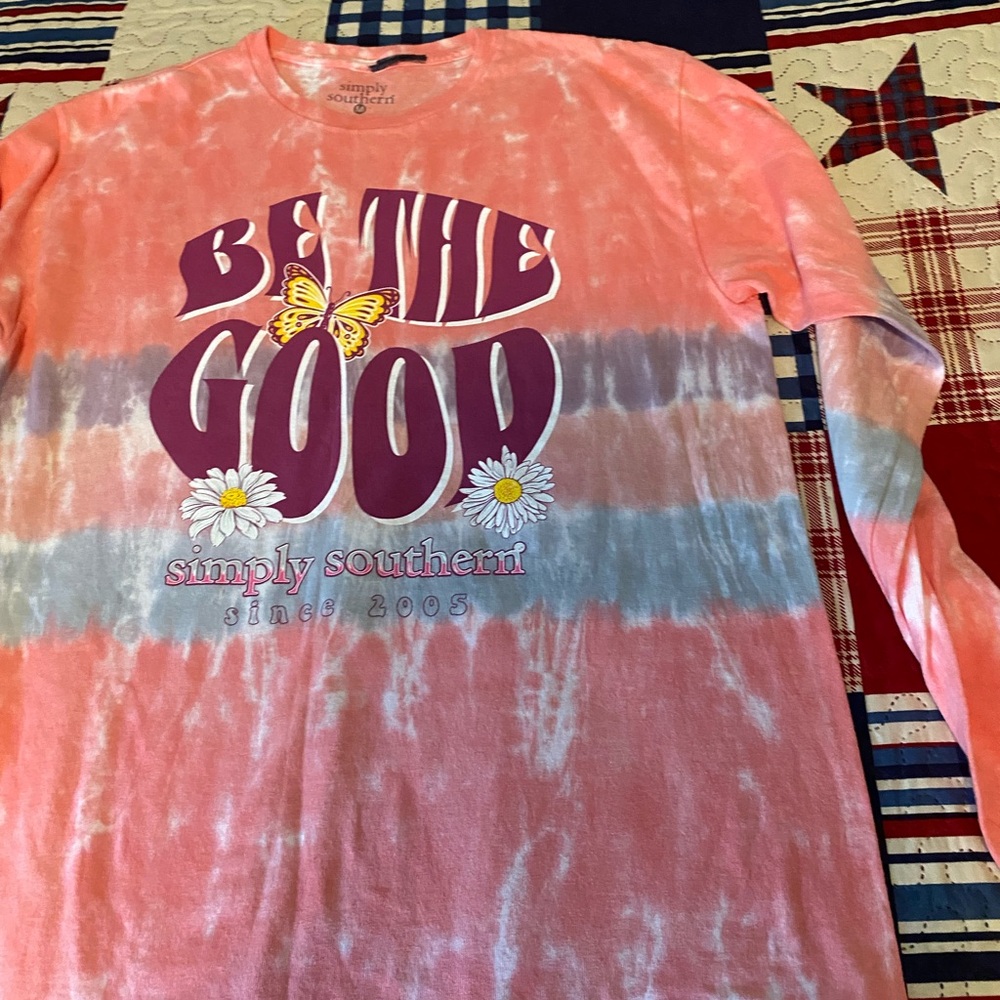 Simply Southern Pink Tie-Dye Top - Picture 3 of 3